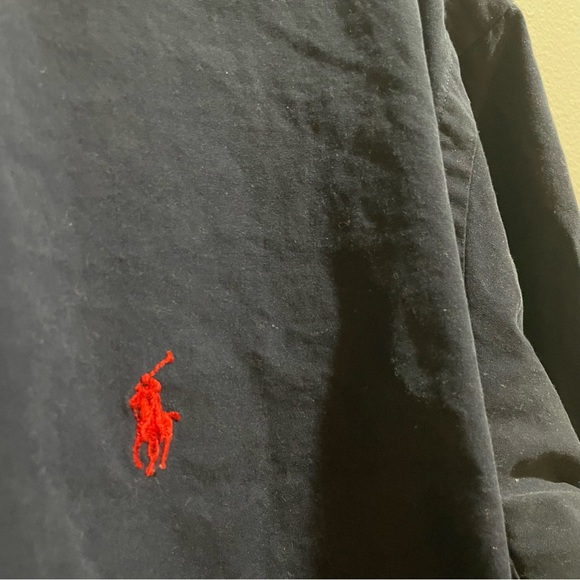 Ralph Lauren Polo Deep Navy Blue Classic Shirt Button Up Men’s XXL Red Pony - Picture 4 of 10